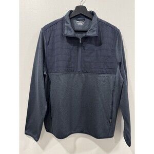 UNTUCKIT Tyrus Quarter Zip Pullover Mens Medium Navy Blue Fleece Jacket